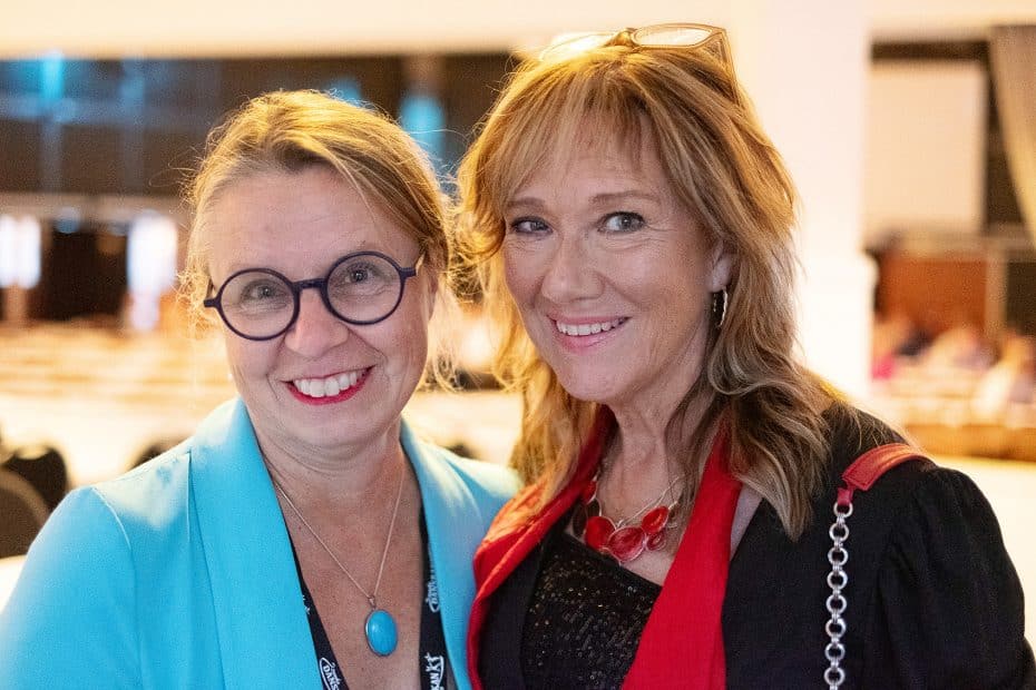 Porträtt av Lena Callne och Gitte Tinglöf Källman.